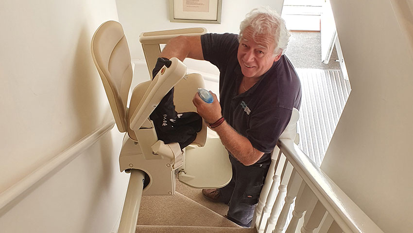 One of our friendly & professional stairlift servicing engineers